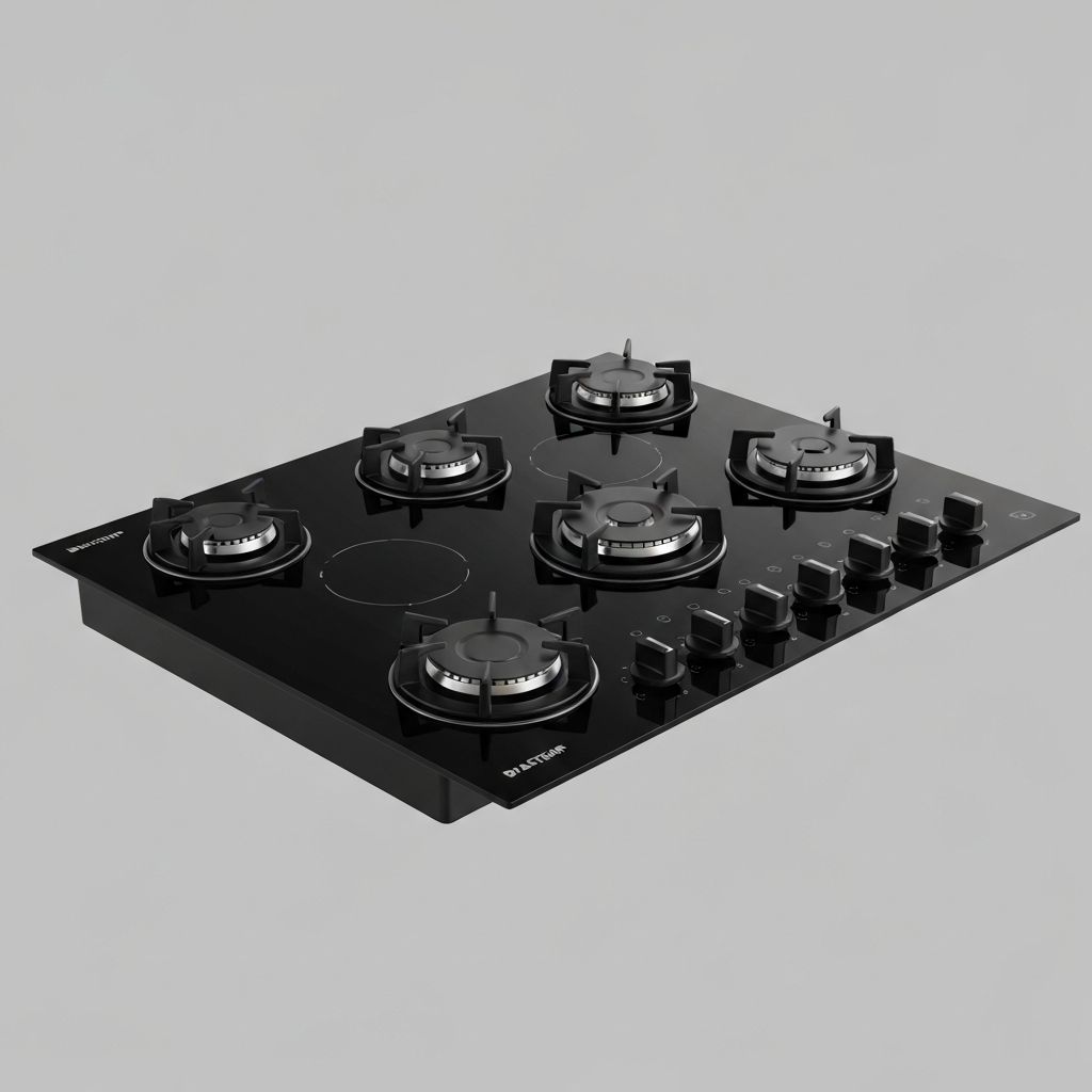 Fogão Brastemp 5 Bocas Ative! Top Glass Preto BFS5PCR